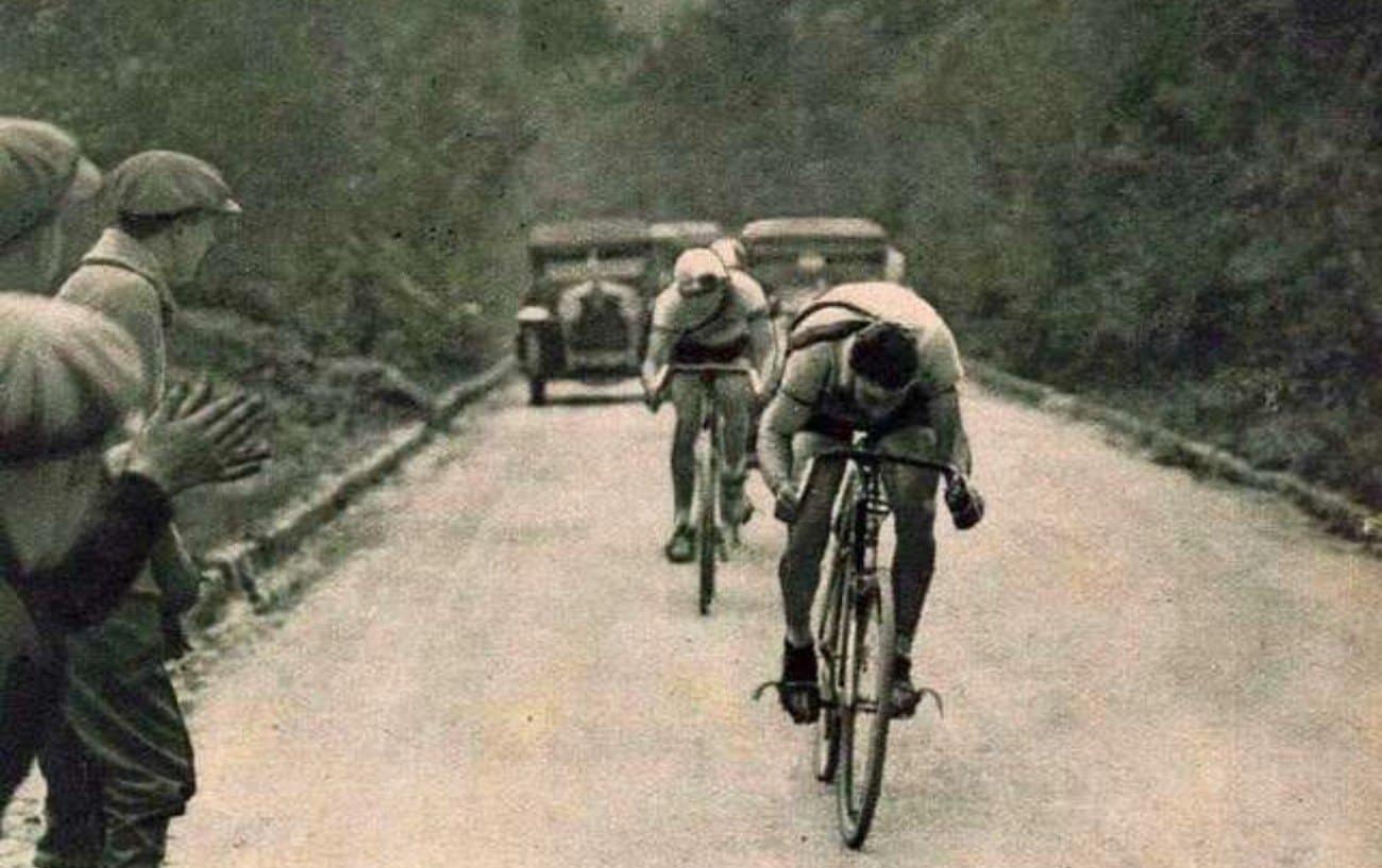 André Leducq competes at the Tour de France in the 1930s, exact year unknown. 