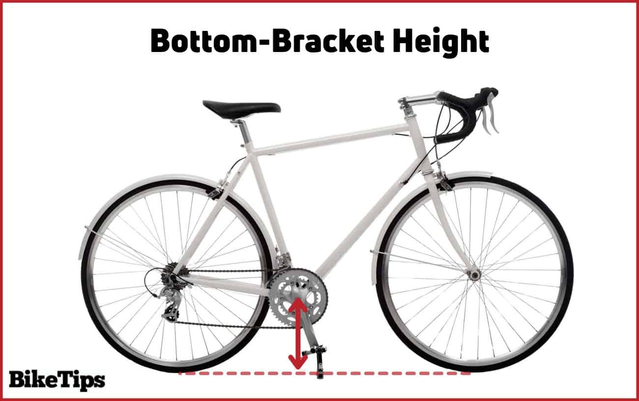 Bottom-bracket height diagram.
