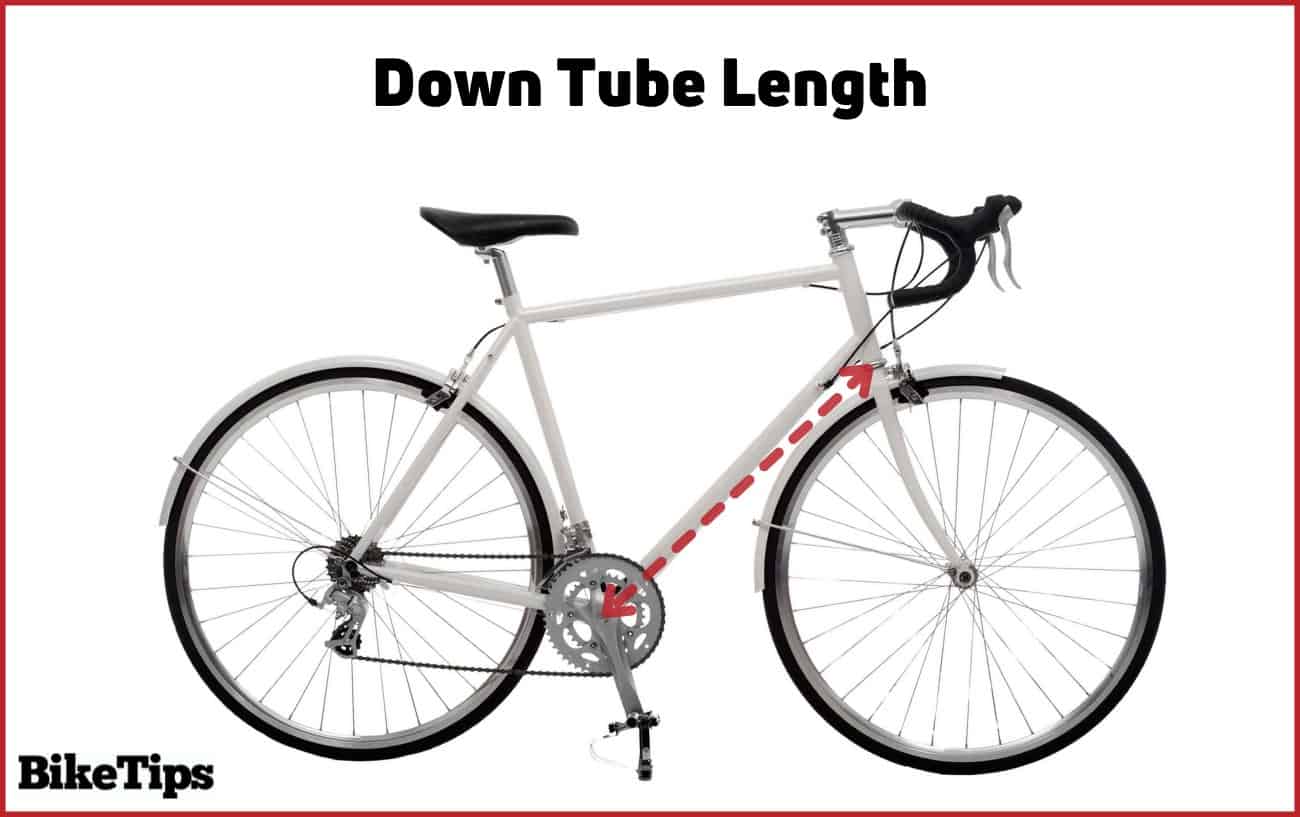 Down tube length diagram.