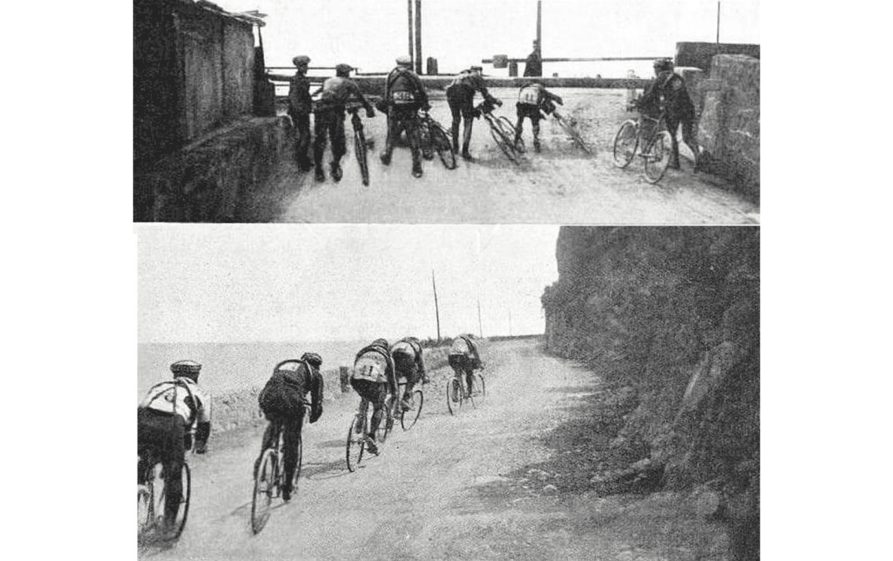 Stills from the 1914 Milan-San Remo.