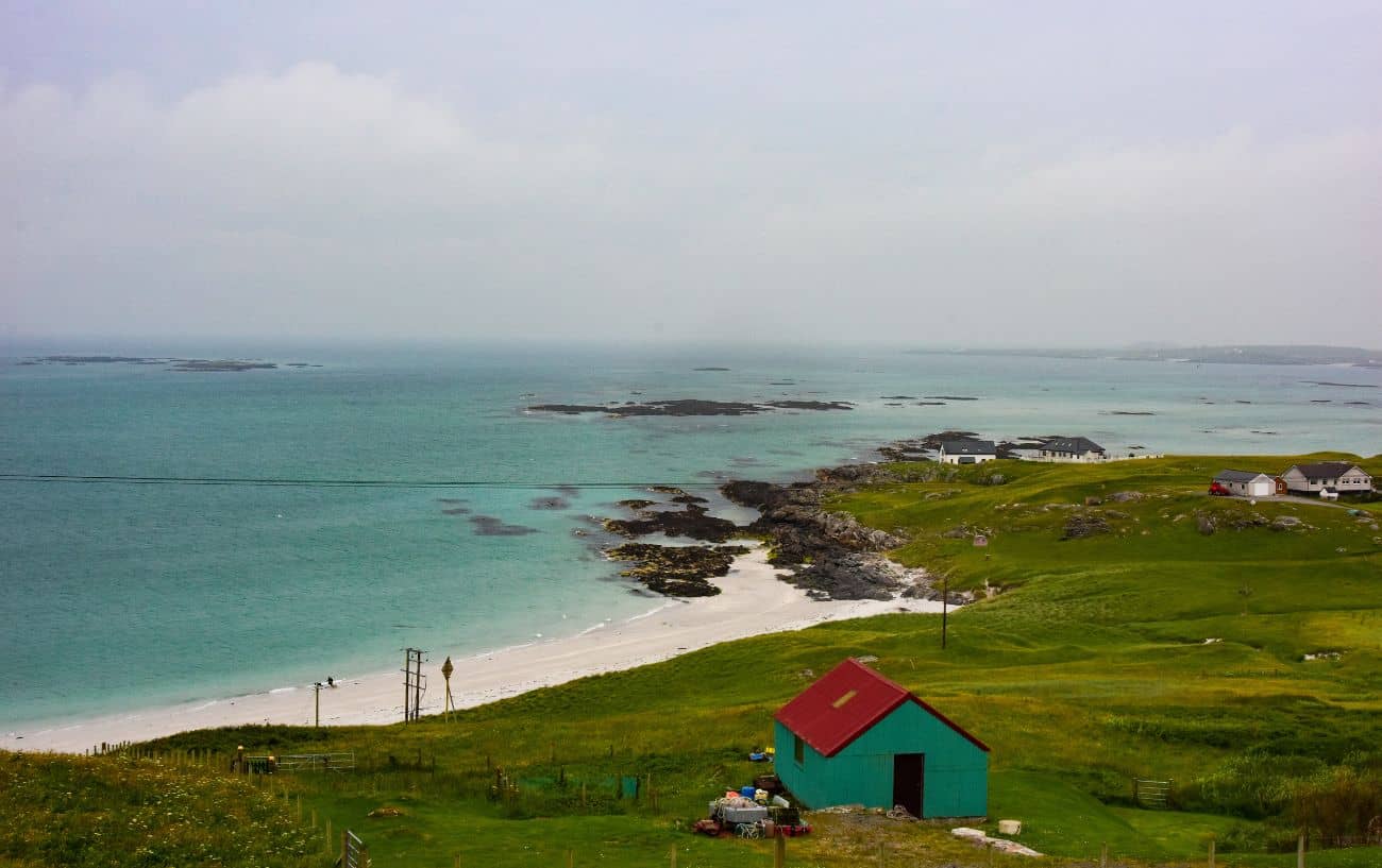The view from the top of the climb on Eriskay is well worth the effort!