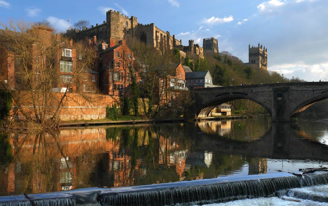 View of Durham Cathedral from the river.