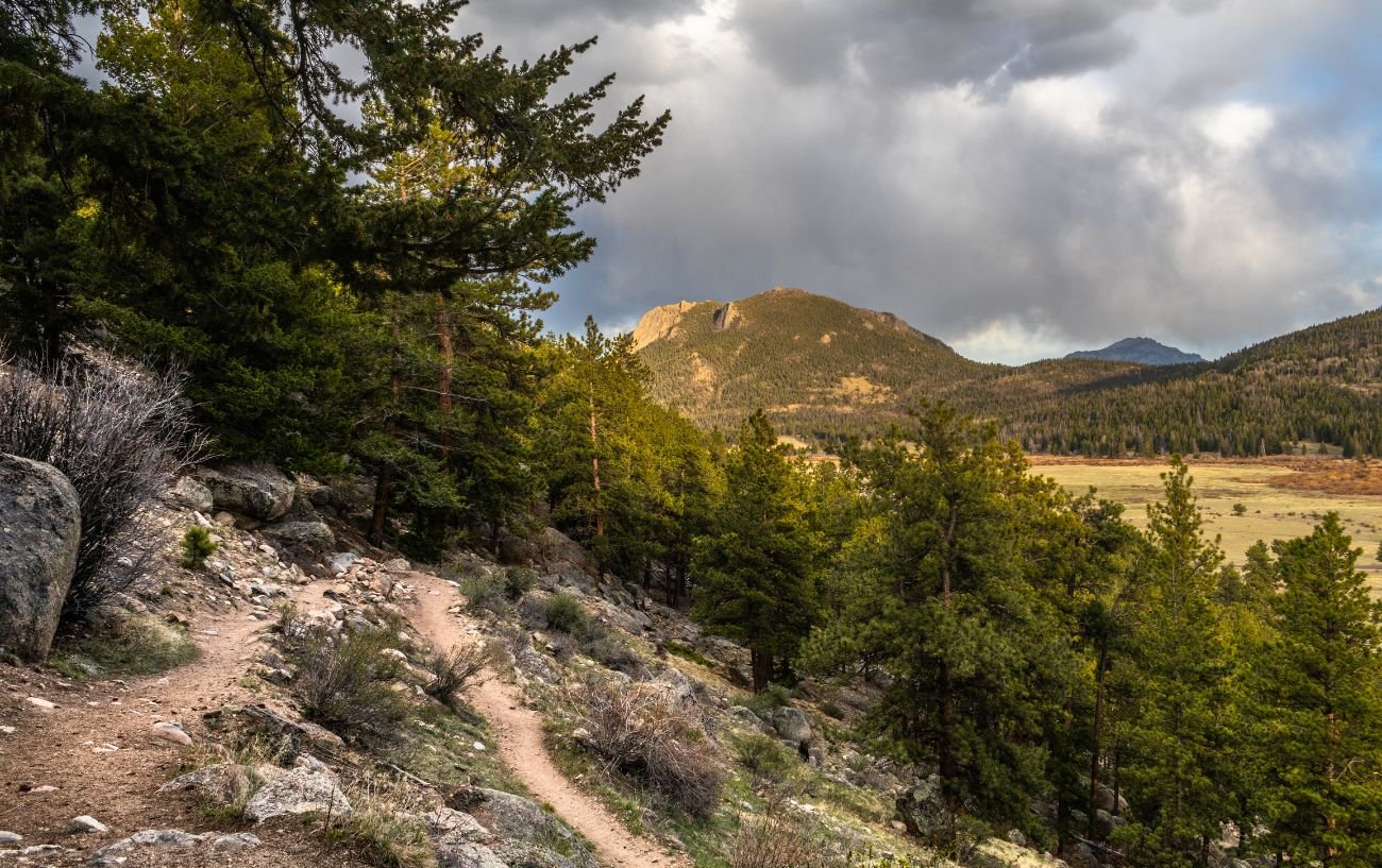 A rocky switchback trail in Canada.