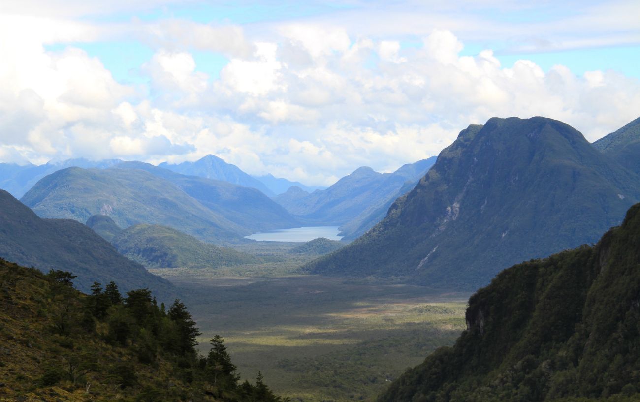 View of Chile's Lake District on the Carretera Austral.