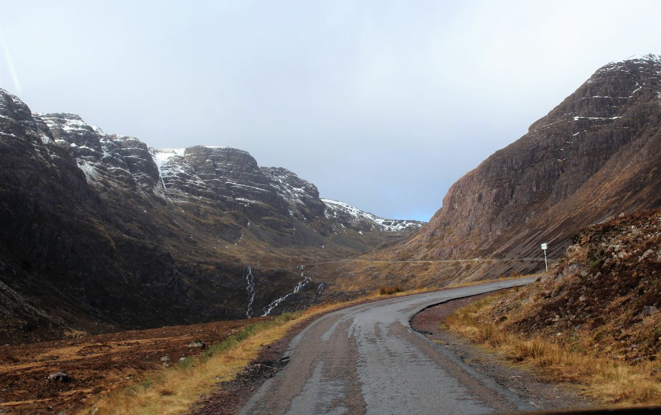 The road up to Bealach-Na-Ba.