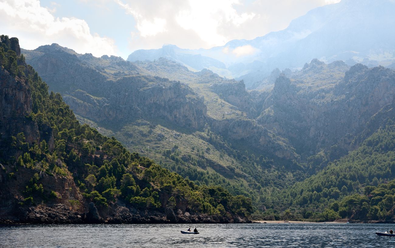 View of the cliffs around Sa Calobra.