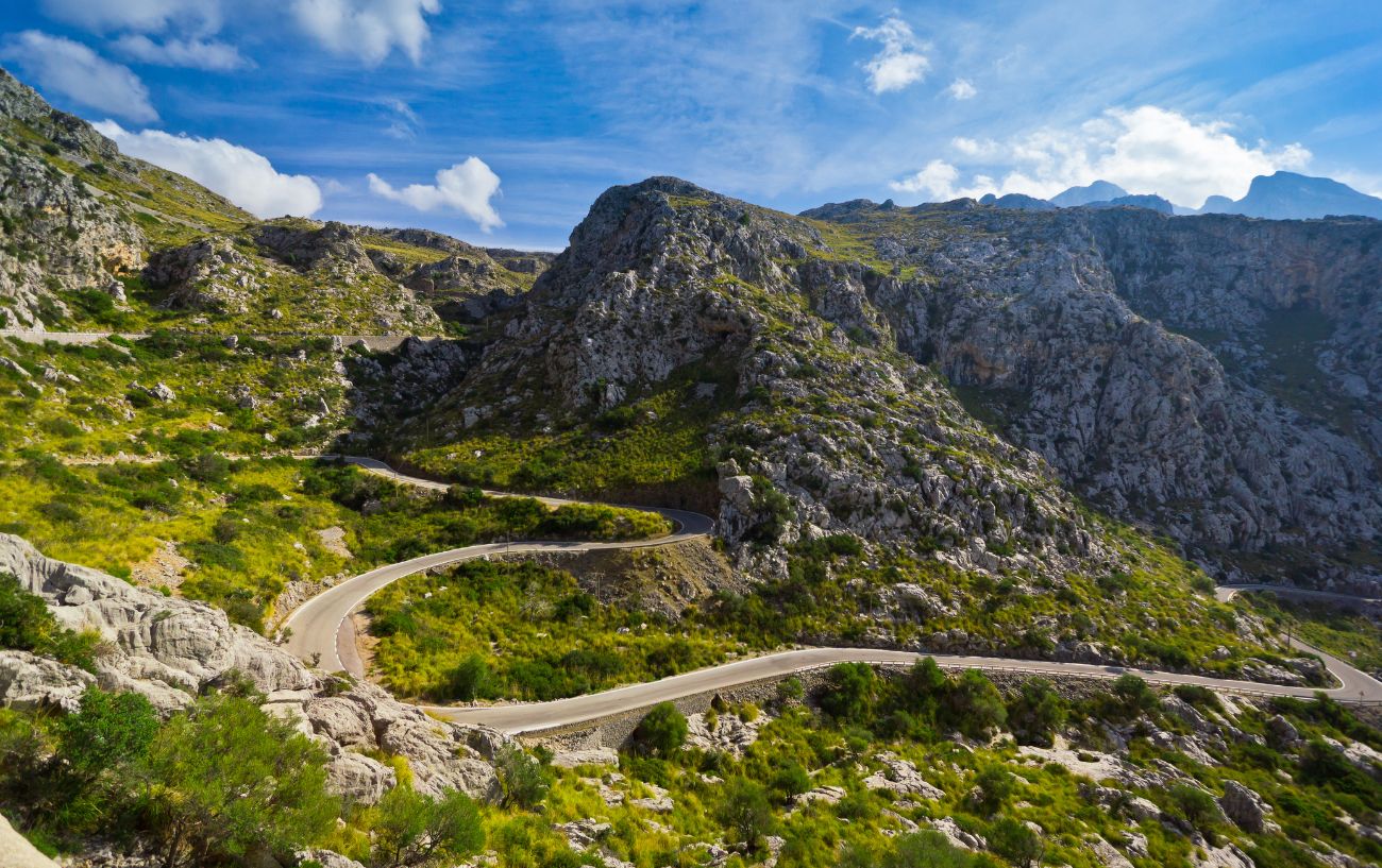 The lower slopes of the Sa Calobra climb.