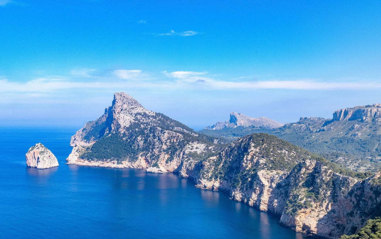 The coastline of Mallorca.