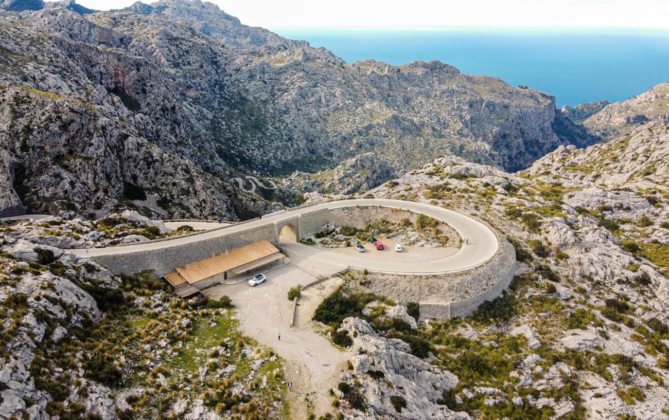 The 270-degree bridge on the Sa Calobra climb.