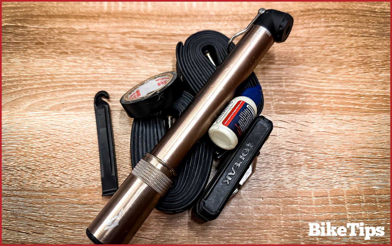 A collection of bike tools a cyclist should take on every ride.