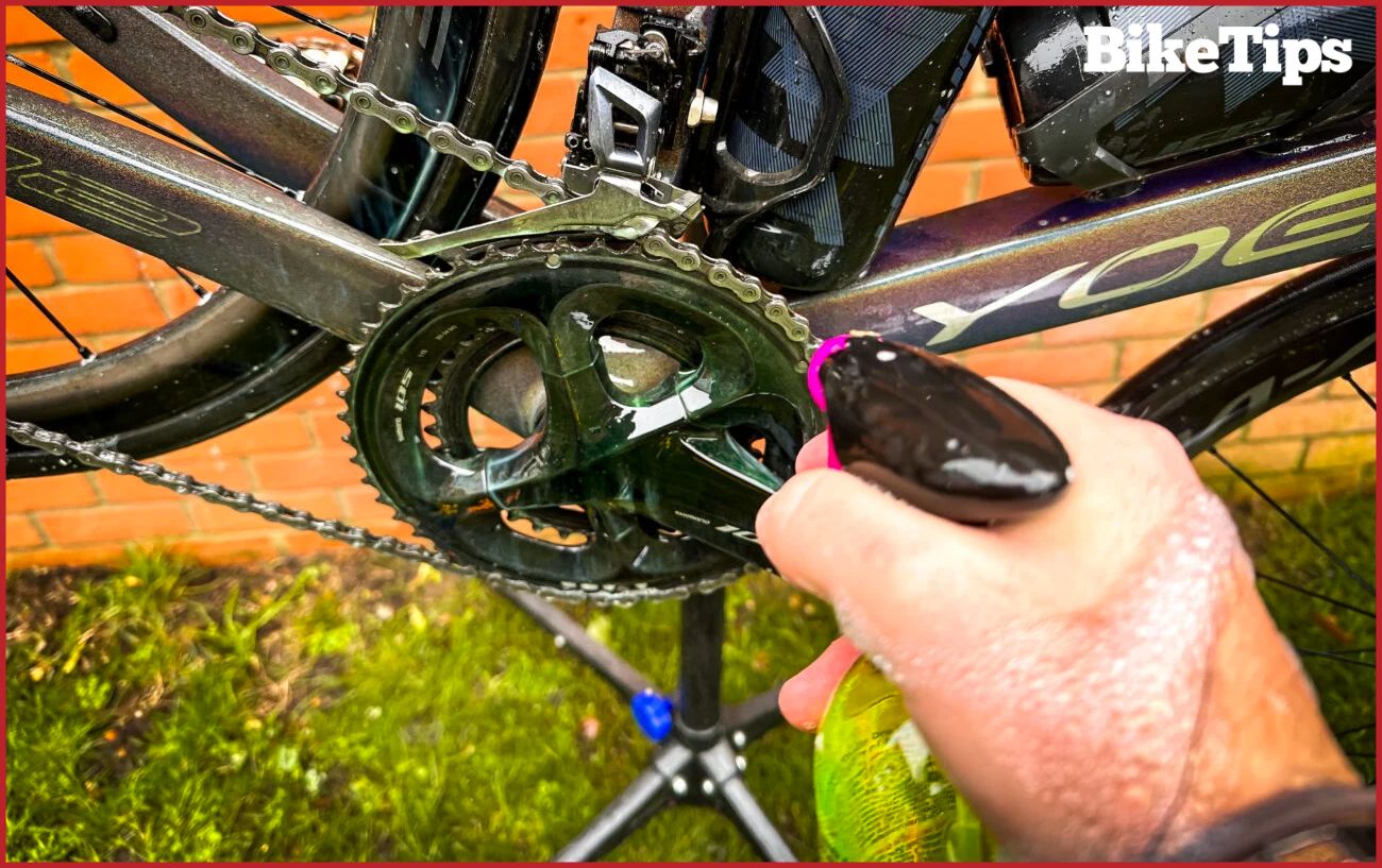 Cleaning a bike after a ride to extend its lifespan.