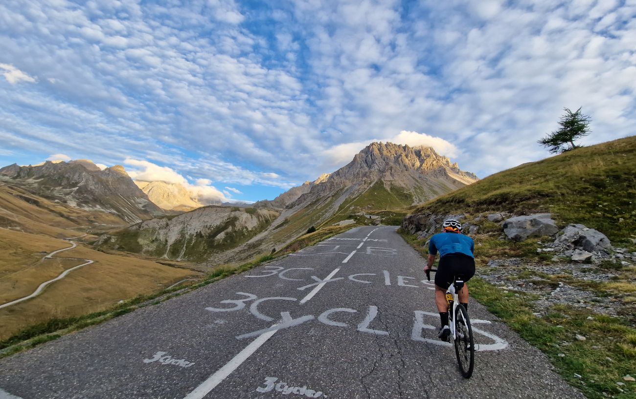 One of the steeper ramps as you near the top of the Col du Galibier.