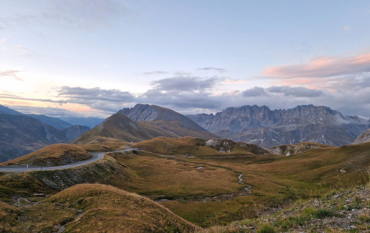 The views of the Massif des Cerces as you approach the summit of the Galibier.