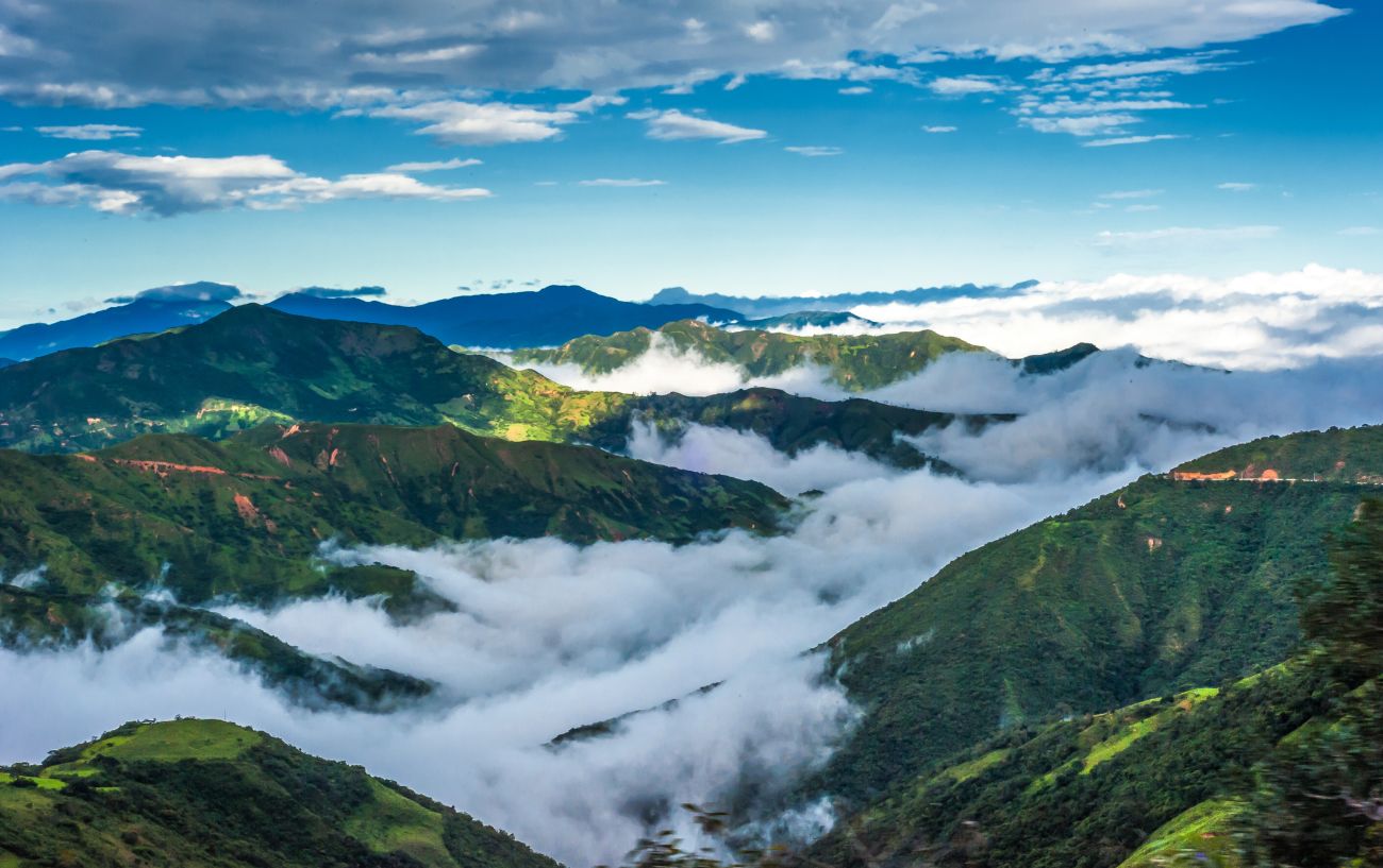 View of the mountain surrounding La Muerte in Ecuador.