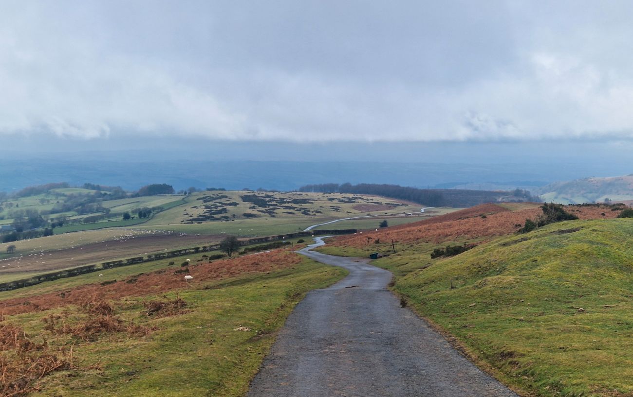 A view looking down Gospel Pass to the valley below.