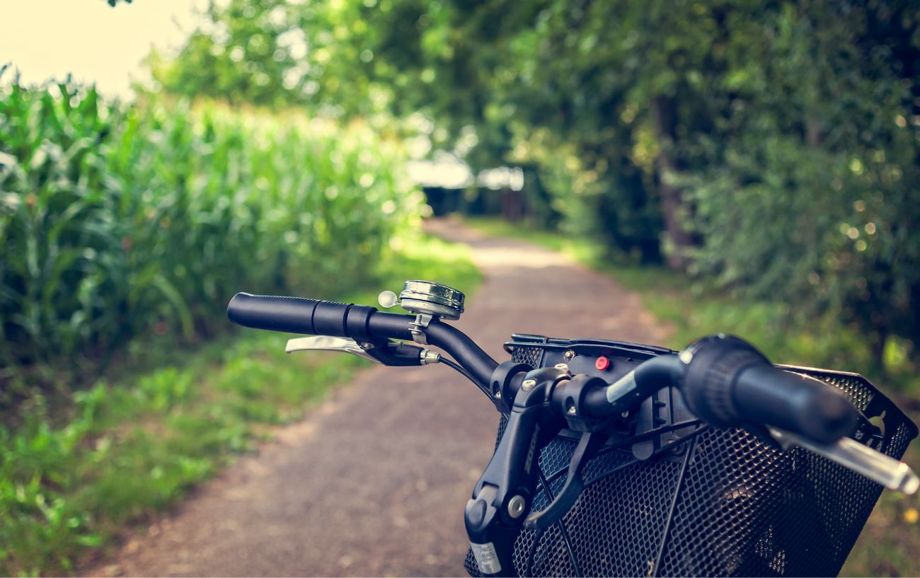 A high-rise stem on a bike.