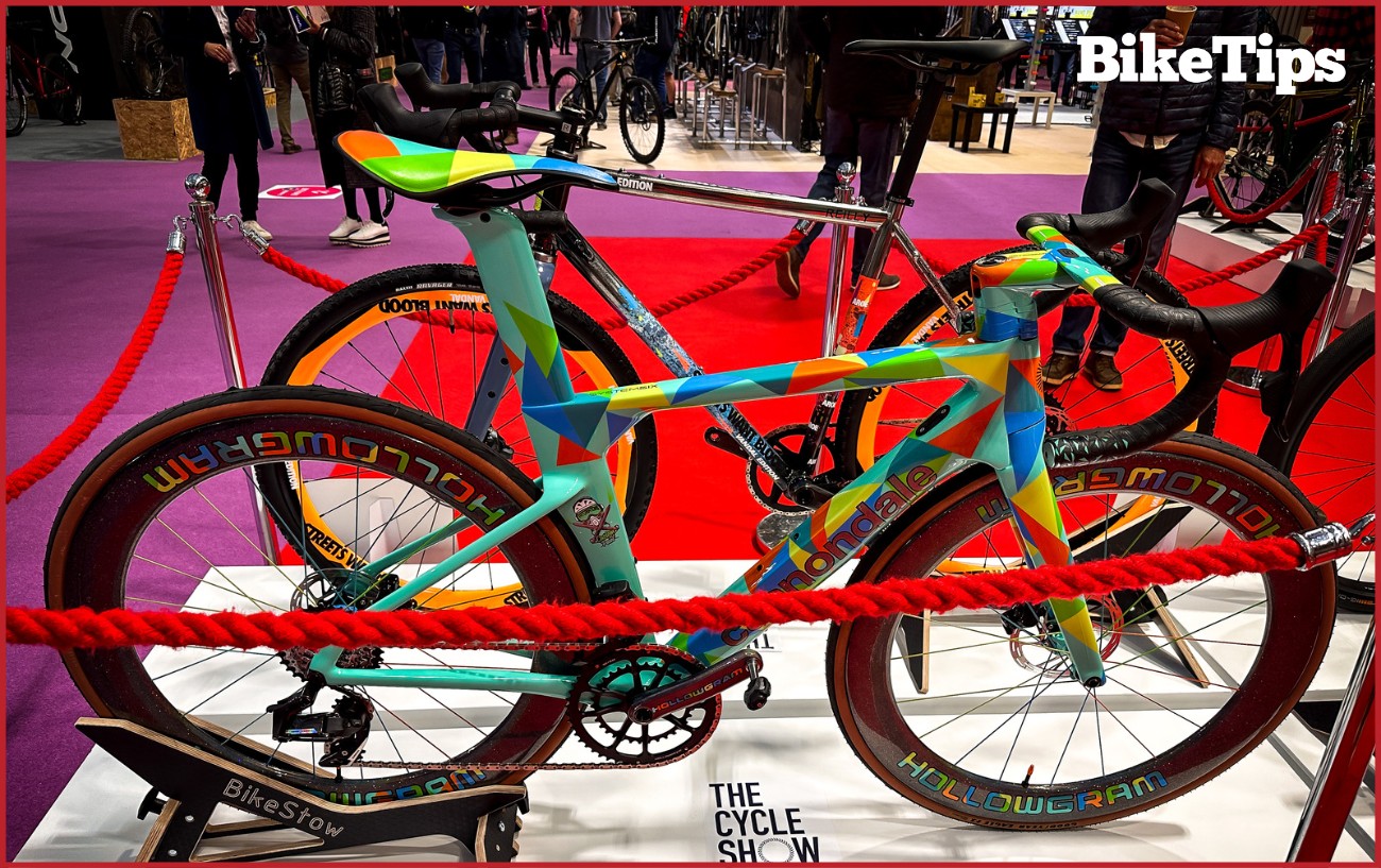 The Fat Creations Cannondale SystemSix at the London Cycle Show. 