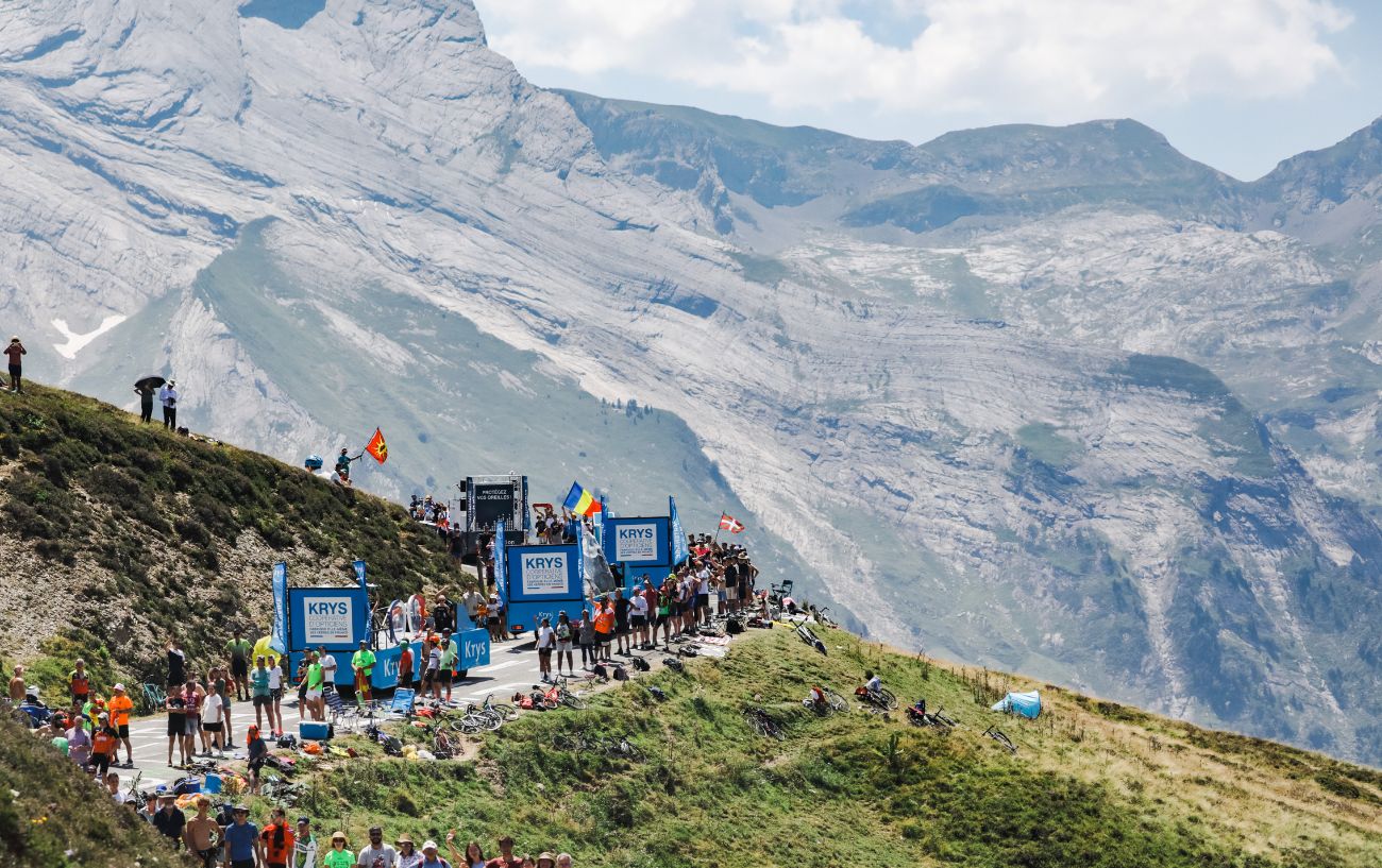 The Tour de France 2022 on the Hautacam.