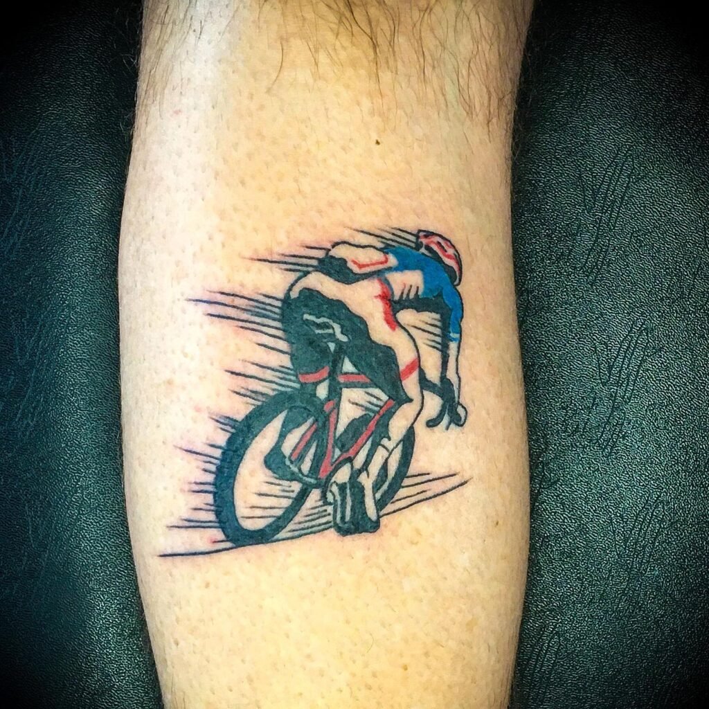 tour de france referential bike tattoo