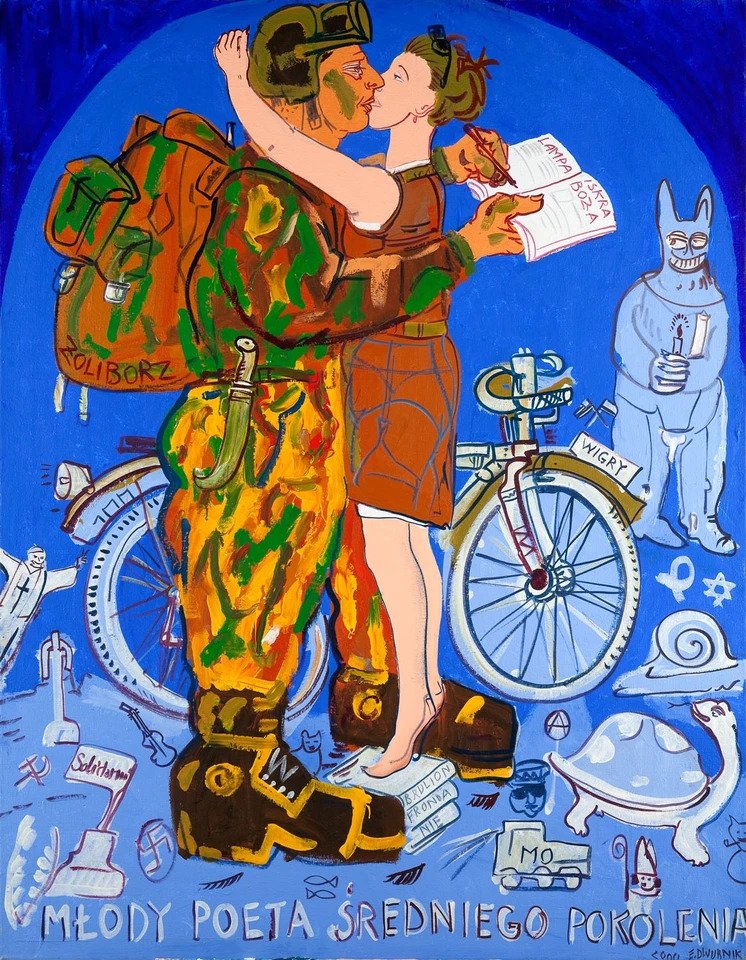 Młody poeta średniego pokolenia (2008) by Edward Dwurnik