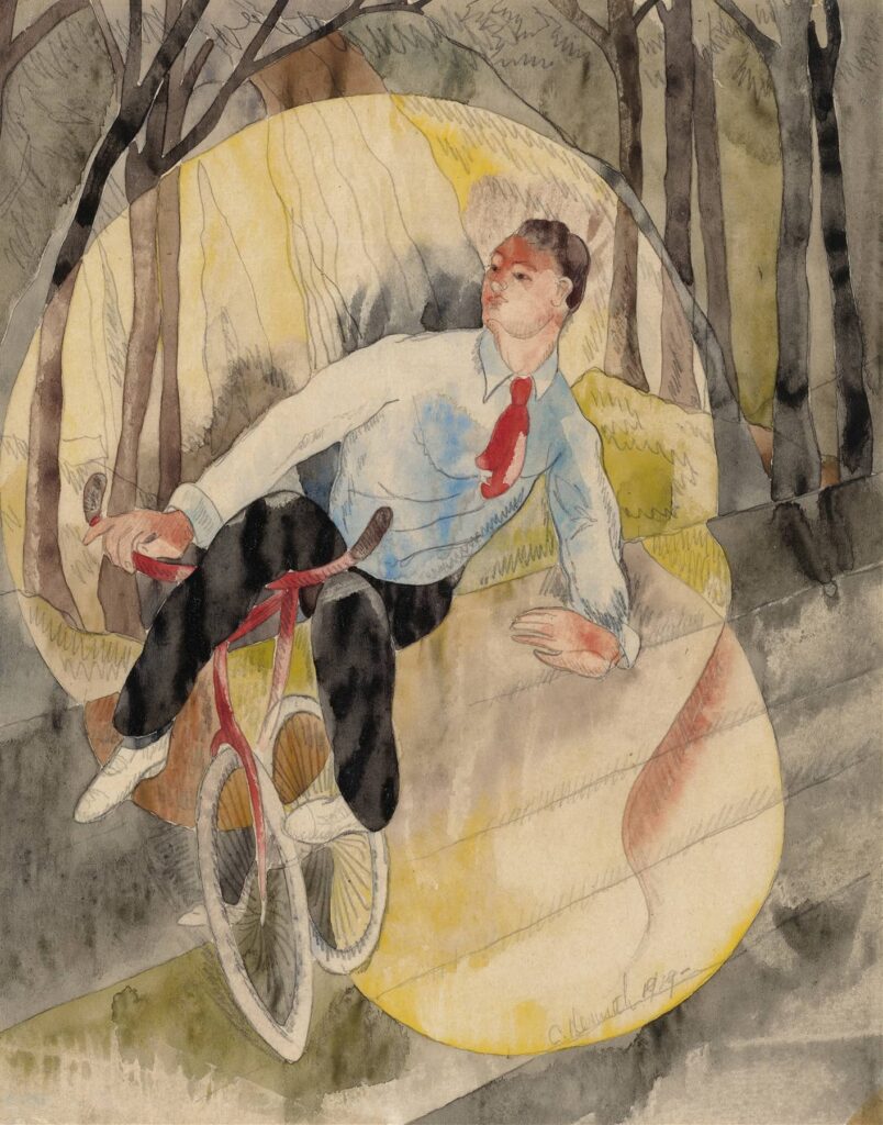 In Vaudeville, the Bicycle Rider (1919) by Charles Demuth