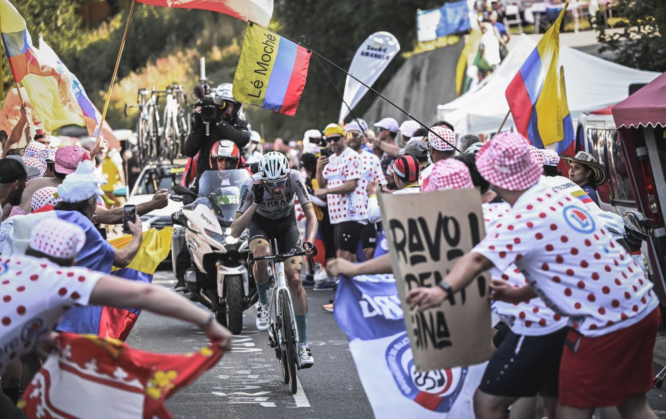 Wout Poels climbs to victory on Stage 15 of the Tour de France 2023.