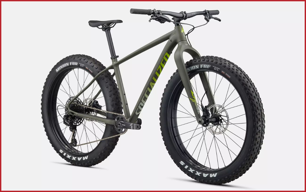 A Specialized Fatboy against a grey background.