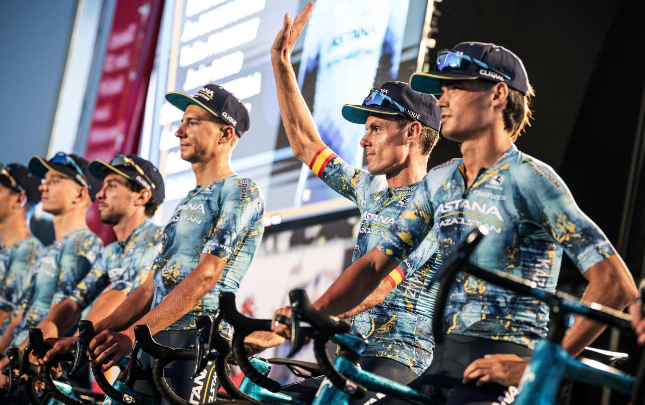 BORA-hansrgrohe at the 2023 Vuelta a Espana team presentation.