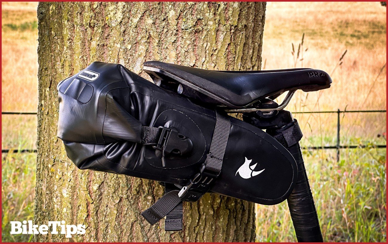 A medium size bikepacking saddle bag.
