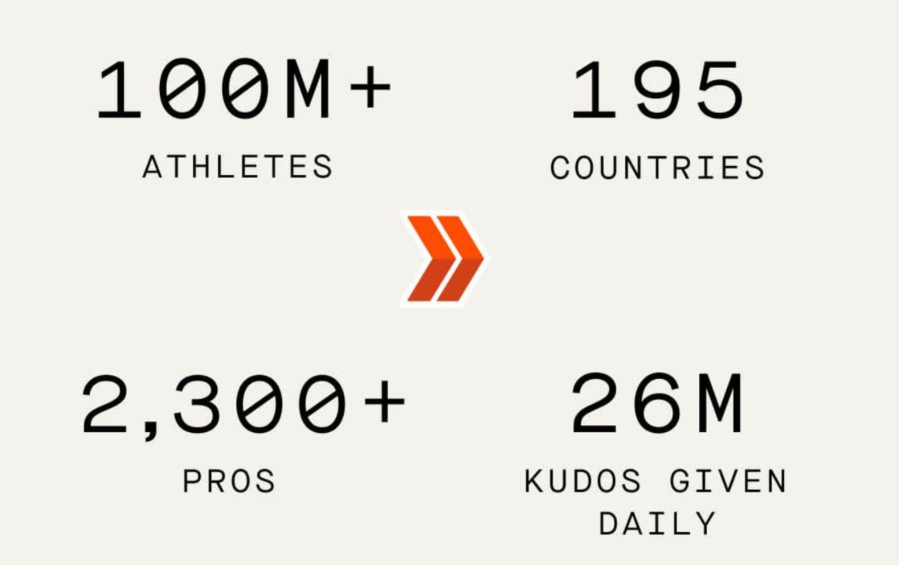 Data from Strava premium showing acitvity on the website.
