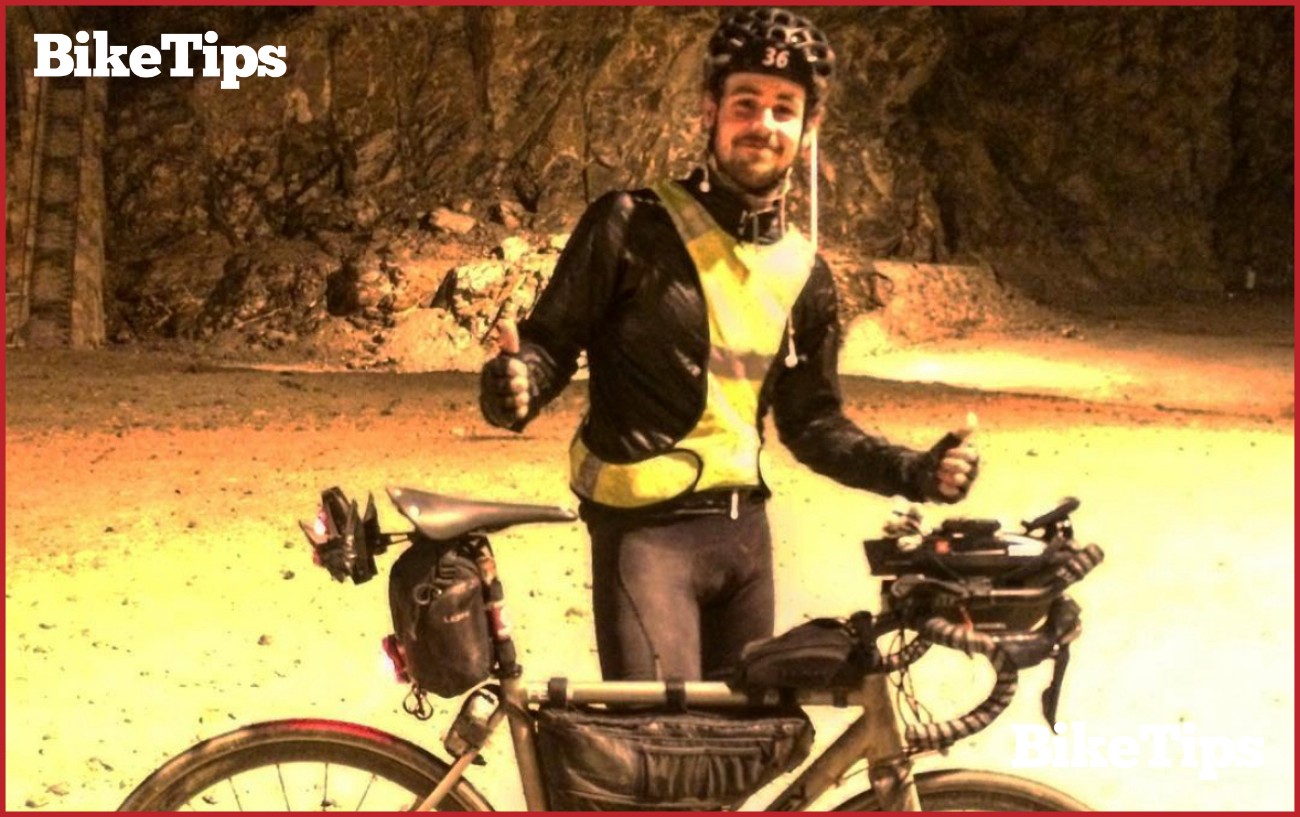 Me at the finish line of the BikingMan Oman race - a major cycling goal I had set myself!