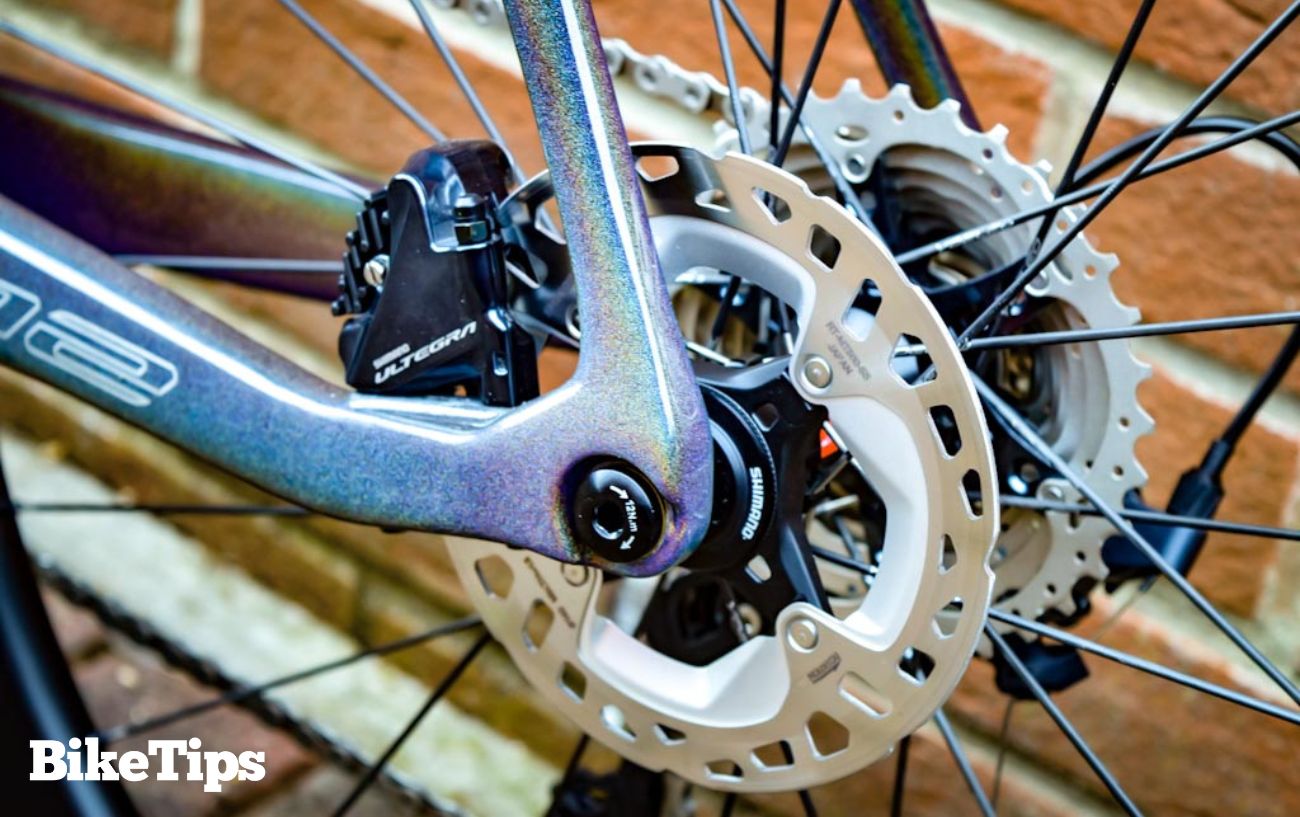 Hydraulic disc brakes on my road bike.