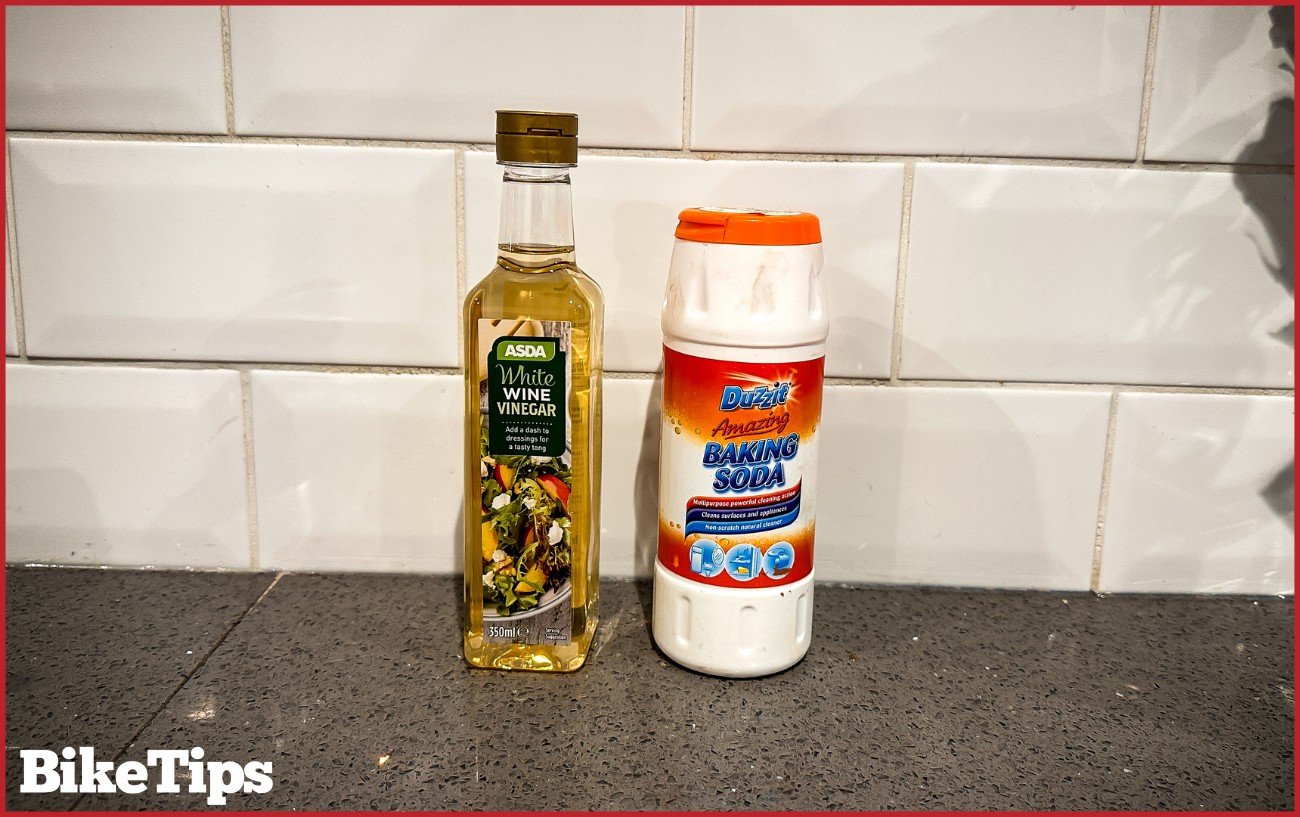White vinegar and baking soda.