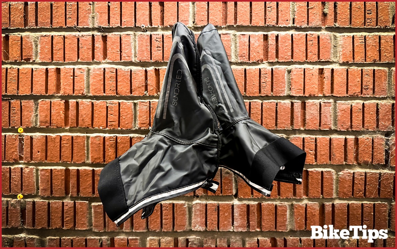 Winter cycling overshoes.