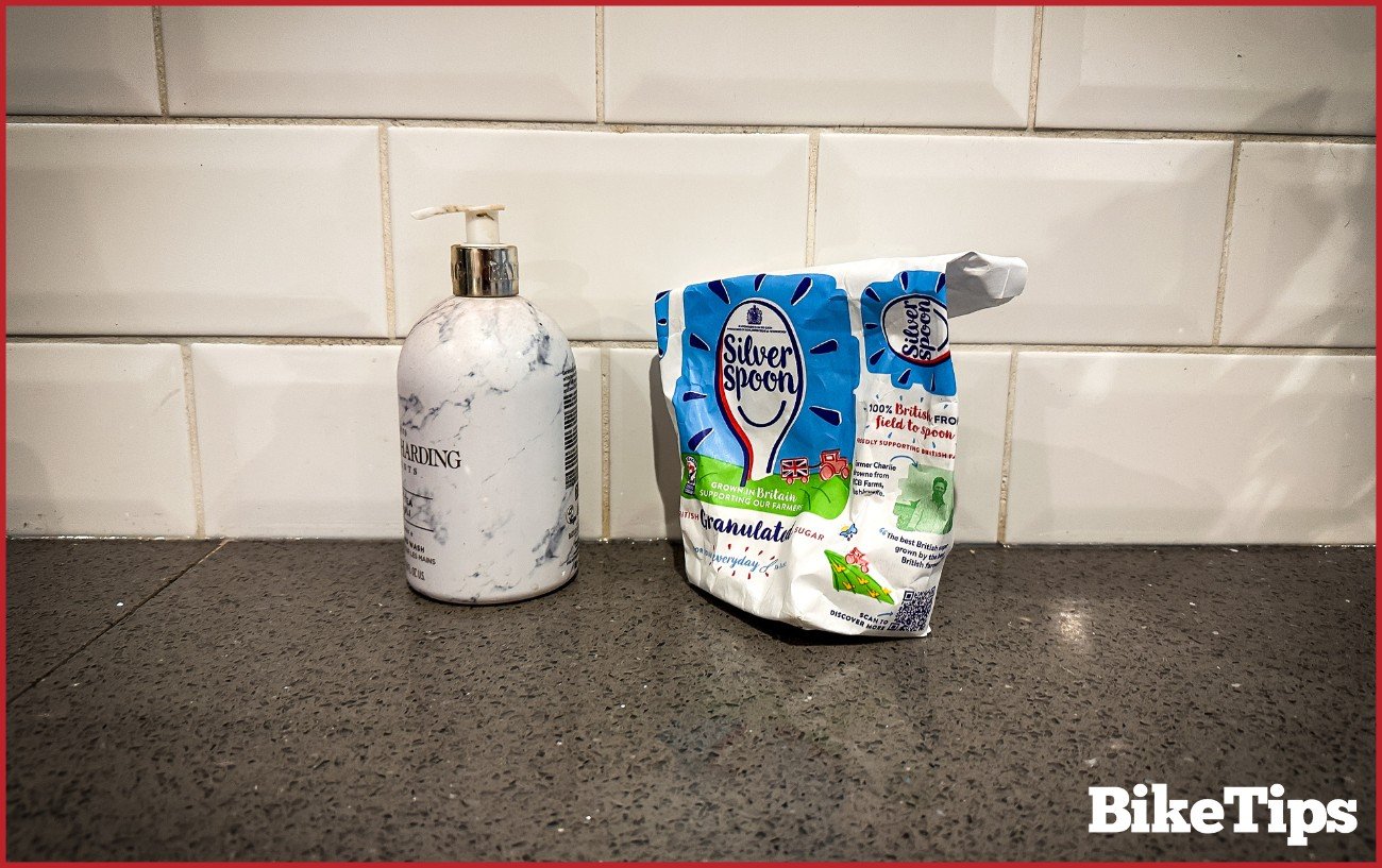 Sugar and liquid soap.