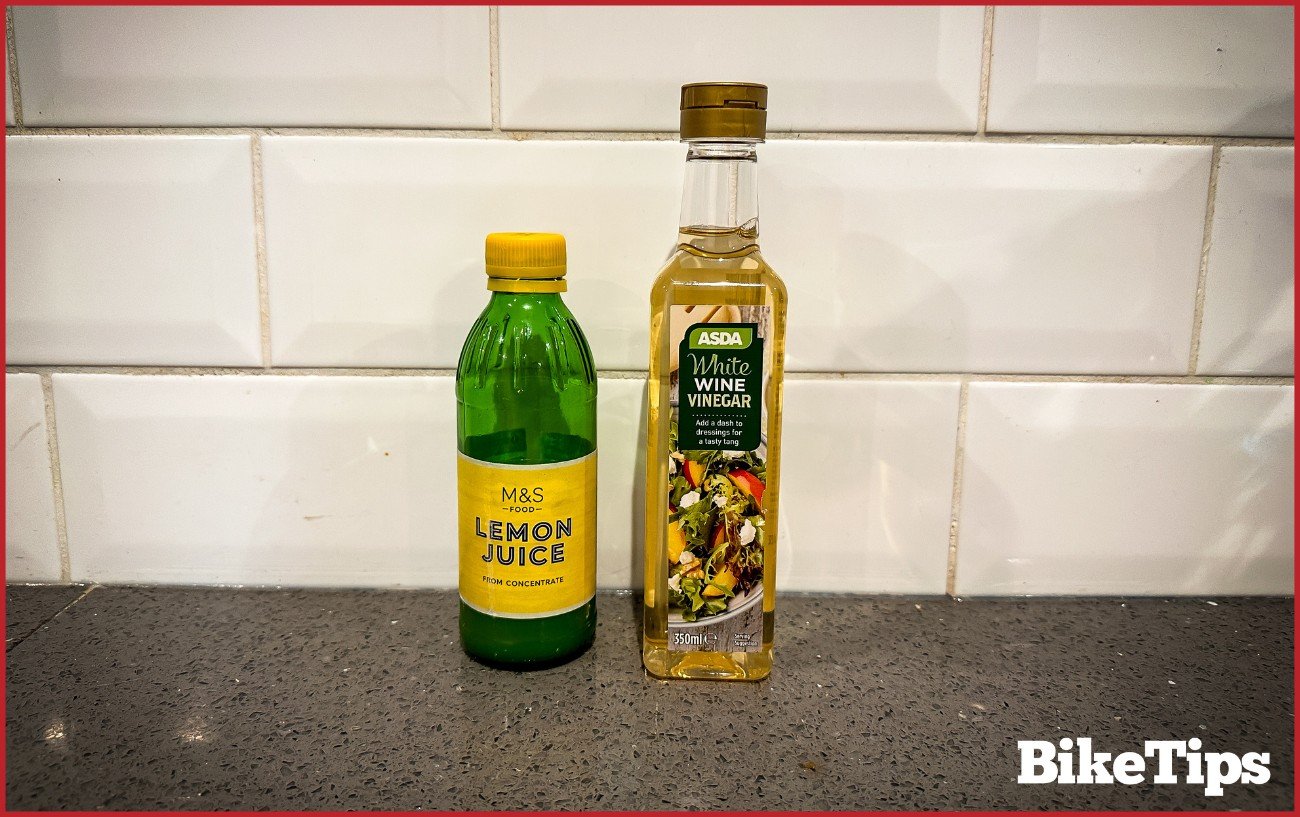 Lemon juice and white vinegar.