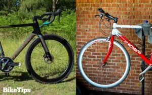 Graphic comparing a Road Bike Vs Hybrid Bike