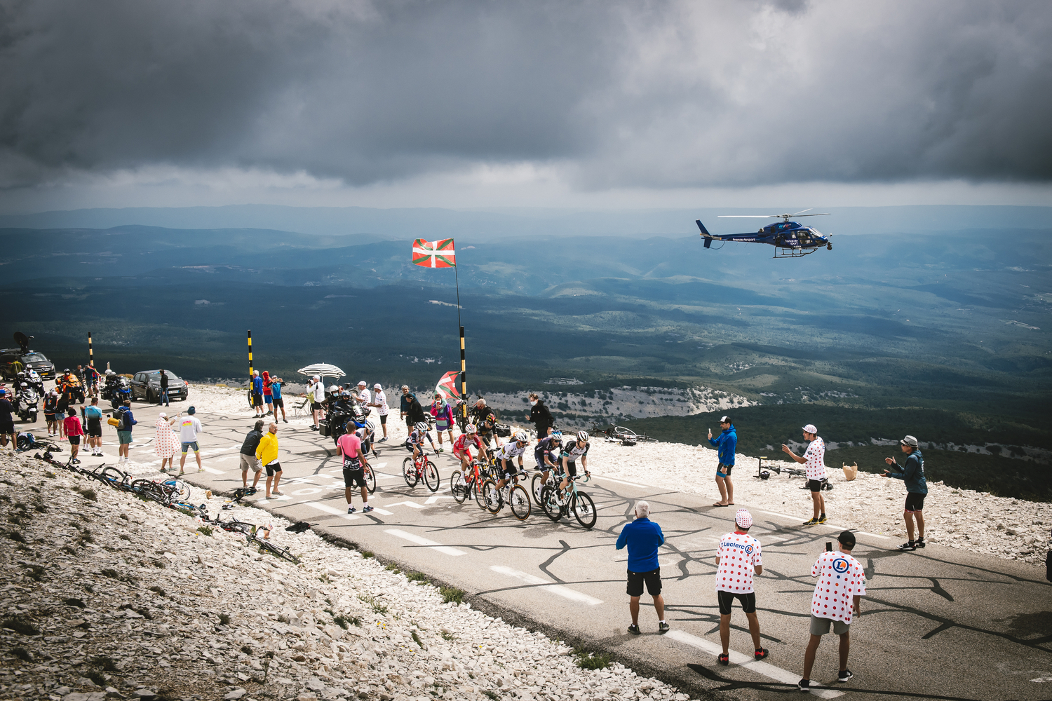 Climbing the legendary Mont Ventoux at the 2021 Tour de France.