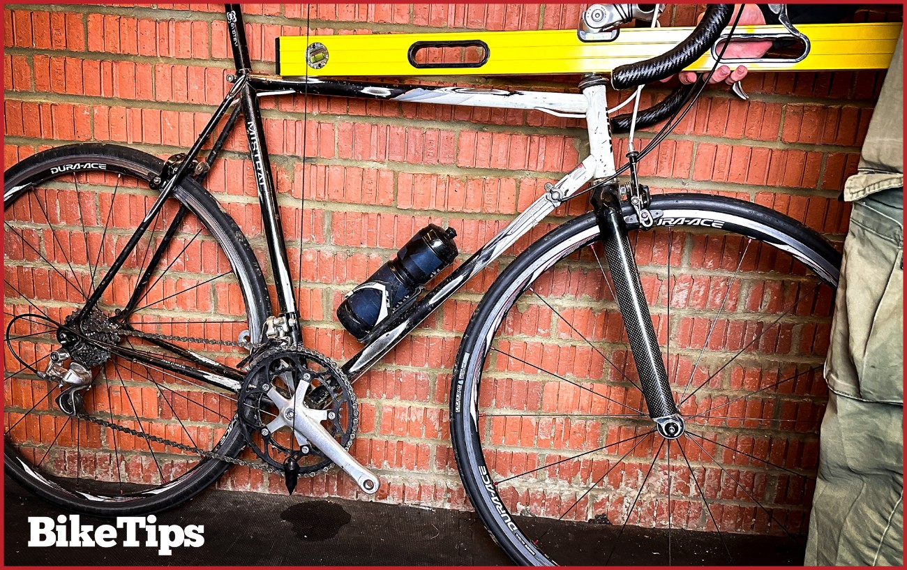 Measuring reach and stack on a classic road bike.