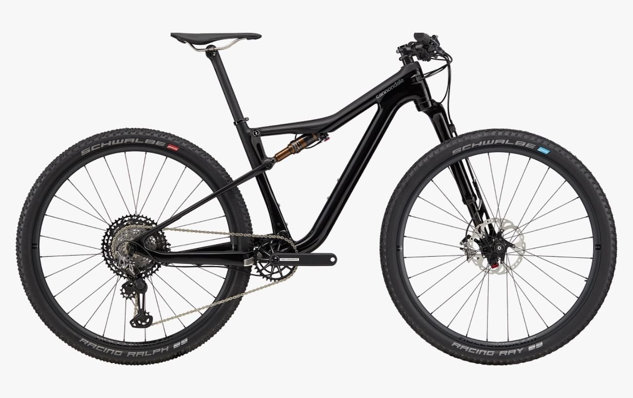 Cannondale Scalpel mountain bike on a white background.