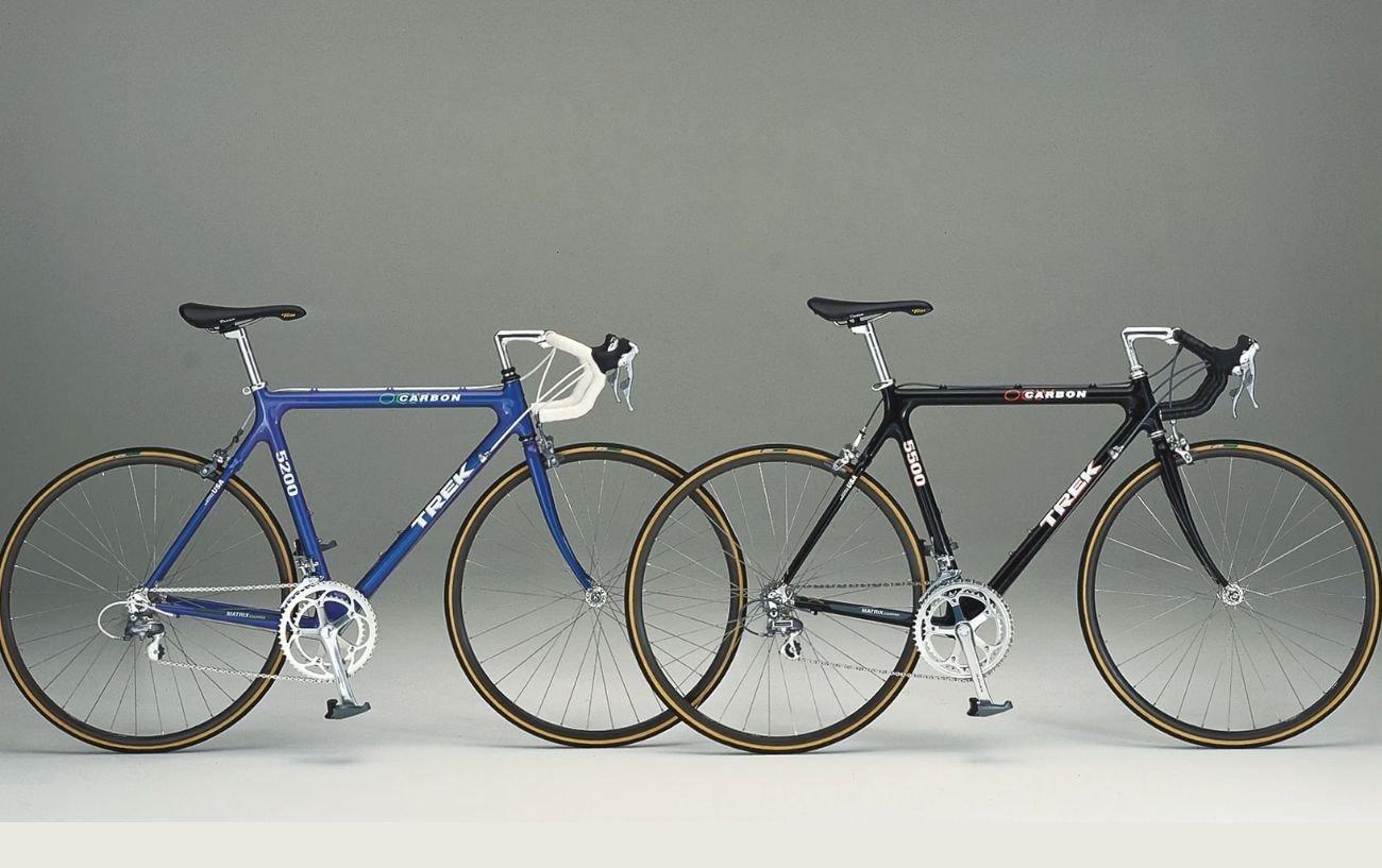 Two Trek 5200 OCLVs next to each other.