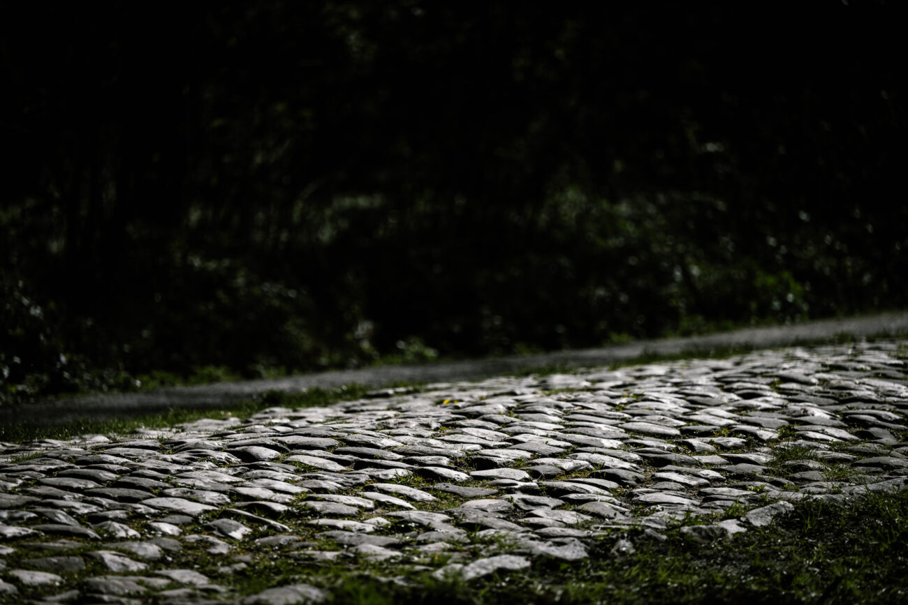 The ferocious pavé cobbles of Paris-Roubaix.