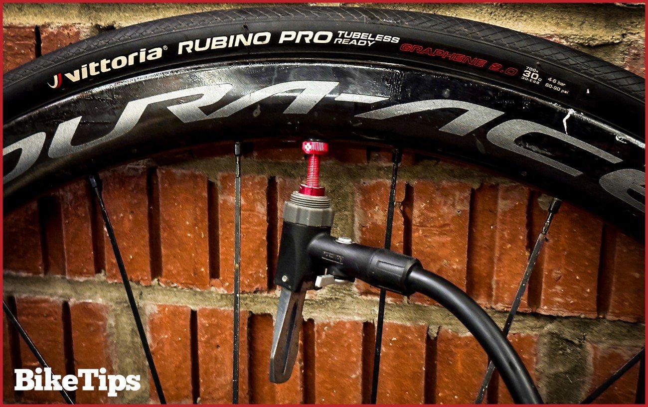 Using a boost pump on a tubeless valve.