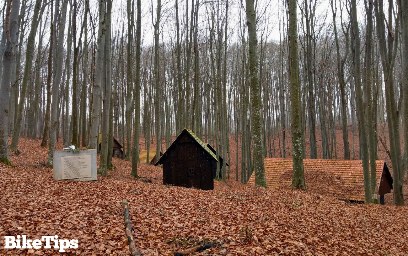 The remains of a partisan hospital in the forest in Croatia.