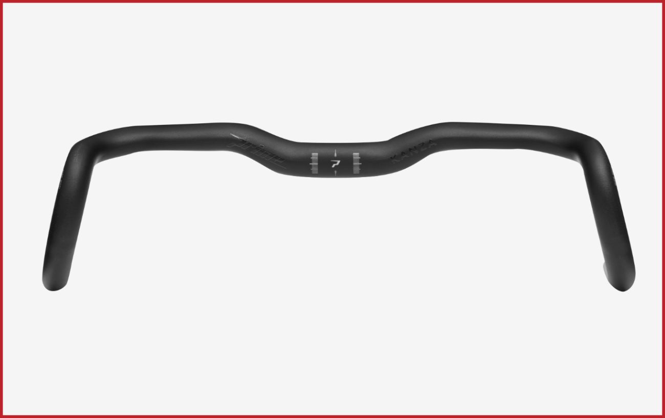 Black riser drop handlebars.